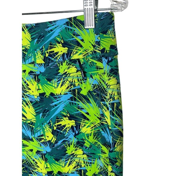 Soft Surroundings Womens S Ankle Pants Blue Green Print Pull On Stretch Casual - Picture 5 of 13